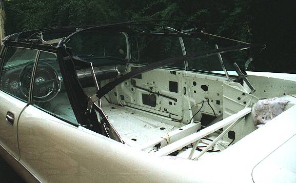 Top mechanism in closed position