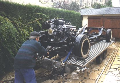 The engine/transmission/frame is ready to "welcome" again his body.