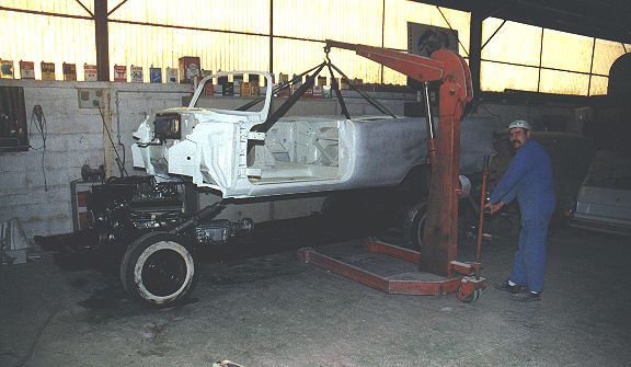  Action ! Body is ready to be bring down the frame