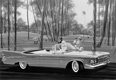 Convertible 61 dans un d�cor bucolique. Publicit� issue du catalogue Imperial 61